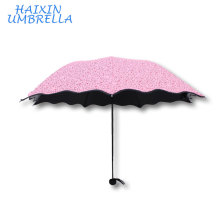 El regalo creativo femenino vendedor superior promocional del 95% del bolsillo portátil protector ULTRAVIOLETA 3 pliega el mini paraguas estupendo de Sahpe del lápiz para la muchacha
